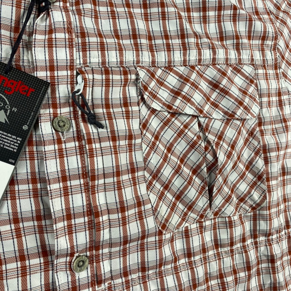 Wrangler Outdoor Mens Tall XLT Plaid Lightweight Breathable Button Down Shirt - Picture 13 of 16